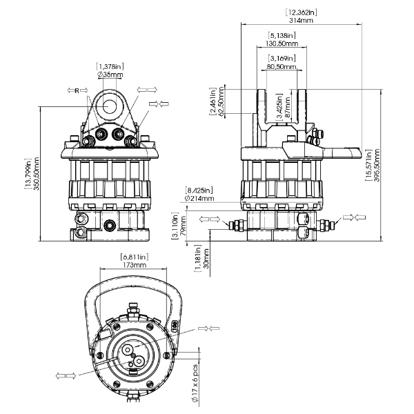 IFE HR36011 Hydraulic Rotator