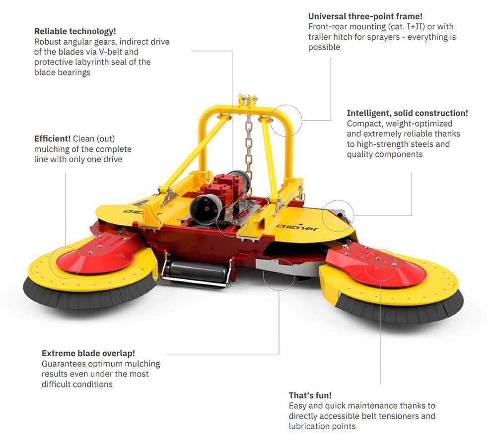 Hydraulic Rotary Mower for Vineyards